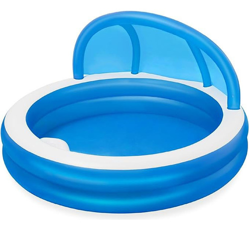 Piscina Inflable Azul Techo Y Asiento 2 Aros Bestway 54337