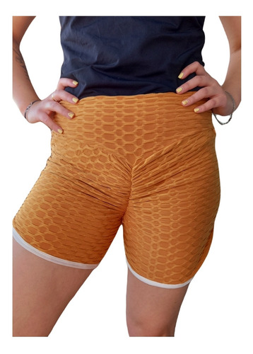 Short / Pata De Mujer Texturizada, Elasticada 