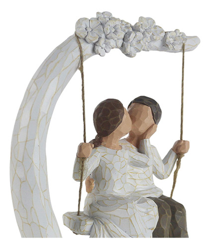 Escultura De Amante, Estatua De Pareja En Columpio, Figura