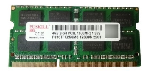 Imagen 2 de 4 de Memoria Ram Puskill Ddr3 8gb 1600mhz 1.35v Sodimm Laptop