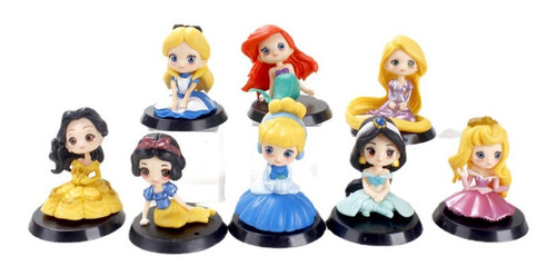 Muñecas Princesas Disney Colección 8 Piezas