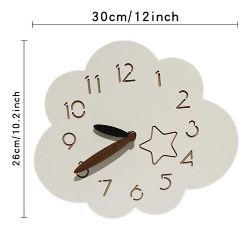 Reloj De Pared Con Diseño De, Con Patrón De Estrellas