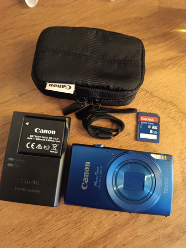 Camara Canon Compacta Elph 170 Hd 20mpx Zoom Azul (Usado)