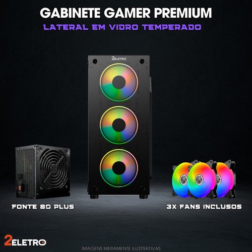 Pc Gamer Completo 2eletro Fps Intel I5 16gb Rtx 3050 23 1tb