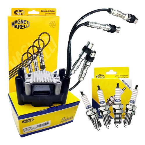 Kit Cabo Bobina + Velas Voyage 1.0 1.6 8v 2018 2019 Original