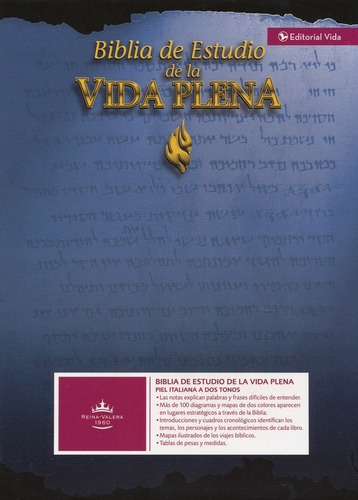 Imagen 4 de 9 de Biblia De Estudio Vida Plena Rvr-1960 Piel Especial Negro