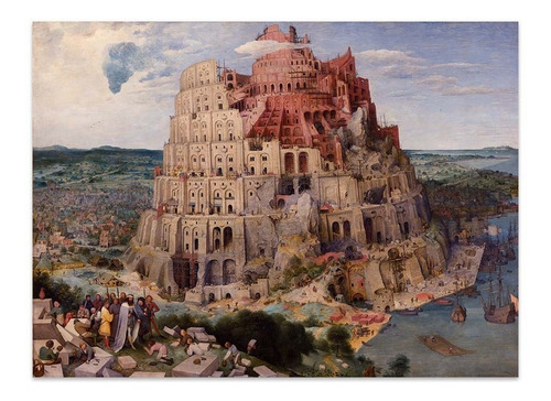Cuadro Canvas La Torre De Babel Pieter Bruegel 73x100 M Y C 