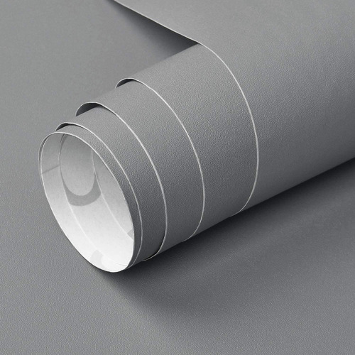 Papel Tapiz Gris Mate Autoadhesivo 0,40 X 2 Mts 