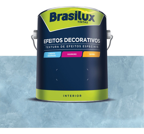 Efeito Cimento Queimado Revestimento 5,5kg Brasilux Cor Porto Azul