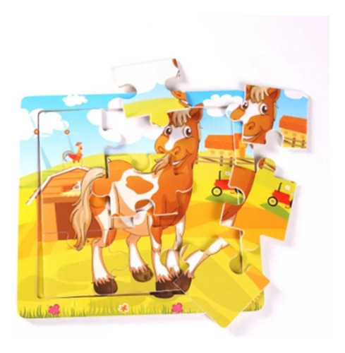 Rompecabezas Puzzle Madera Tortuga Animales Niños Original