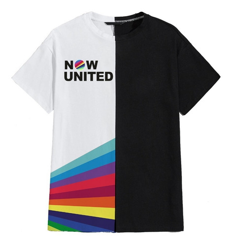 Camiseta Now United Musica Infantil E Adulto Preta Branca Ft