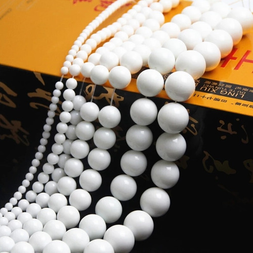 Cristal Checo Blanco Cuenta De Vidrio Blanco X50