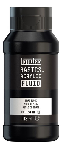 Tinta Acrílica Liquitex Basics Fluid 118ml Mars Black