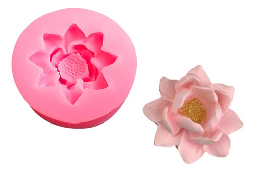 A Lotus Fondant Cake Molde De La Jalea Cerámica Suave Jabó