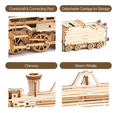 Puzle De Vehículos 3d Con Kits De Maquetas De Trenes Mecánic