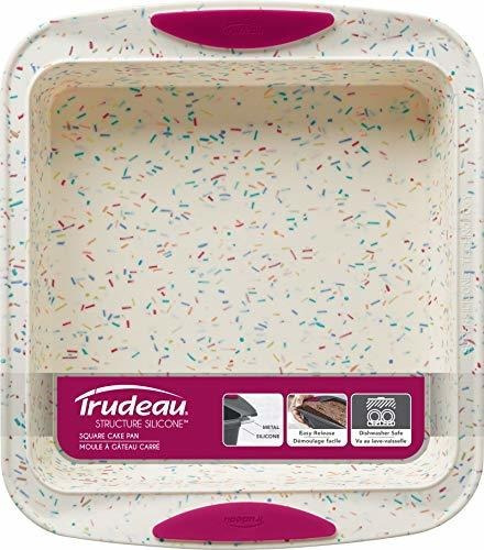 Trudeau Square Silicone Cake Pan, 8x8in, Confetti