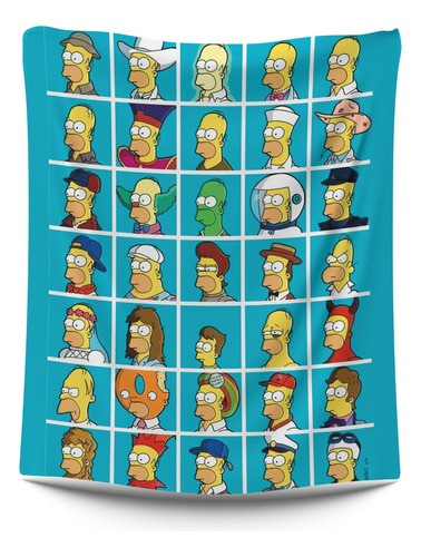 Frazada Cobija Homeros Simpsons 160 X 110 Cm