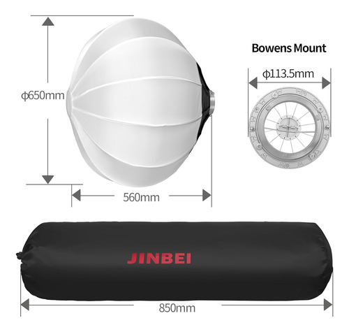 Linterna Softbox De 65cm Con Liberación Rápida Para Iluminac