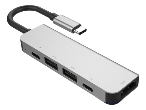 5 In 1 Hdmi + Usb X 2 + Pd X 2 To Type-c Hub Adapter