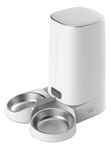 Alimentador Dispenser Inteligente Duplo Pet Gatos Wi-fi 4l Cor Branco