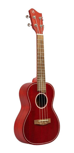 Ukelele Concierto Bamboo Rojo U-23 Fuego Incluye Funda Y Pua
