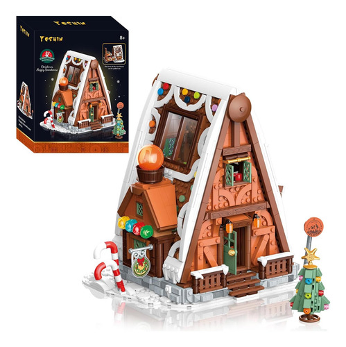 Yeshin Kit De Construcción De Casa De Jengibre Navideña, Blo