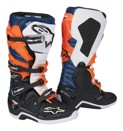 Botas Motocross Enduro Alpinestars Tech 7 Naranja/ Azul