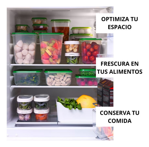 Recipientes Transparentes Apilables - Set De 68 Piezas