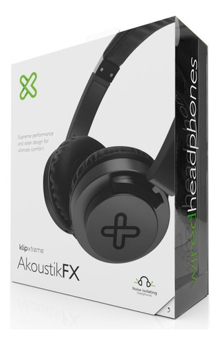 Auricular C/mic Klip Akoustic Fx 3.5  Black On Ear Khs-851bk