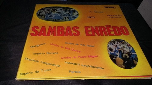 Sambas Enredo Grupo 1 Lp Vinilo Samba