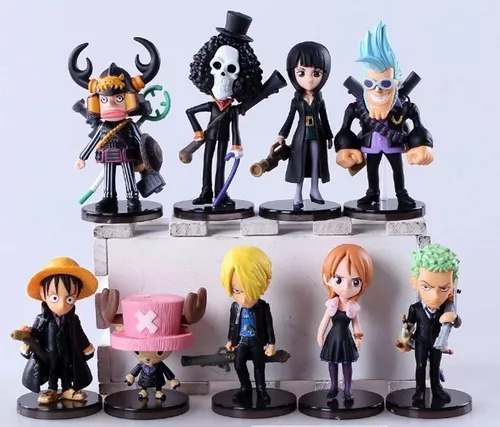 Kit 6 Bonecos One Piece Filme Z Luffy Zoro Sanji Brook