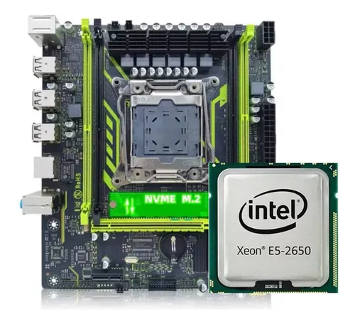 comprar Kit Placa X99 Xeon E5 2650 V4 16gb De Ram Ddr4 Cor Preto