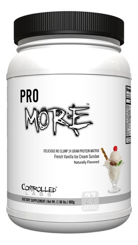 Controlled Labs Promore 24gr De Proteina Matrix 27 Servs Sabor French Vanilla Ice Cream Sundae