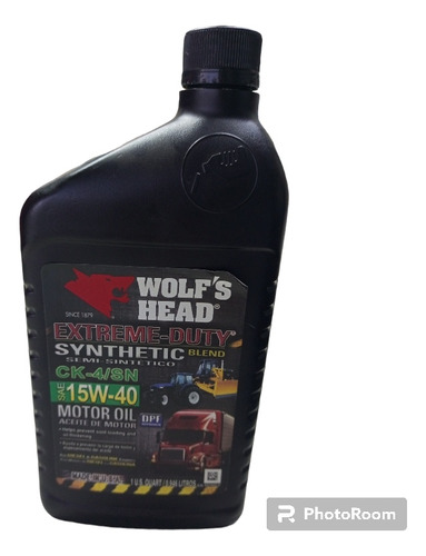 Aceite Semi Sintético 15w-40 Wolf's Head Made In Usa 