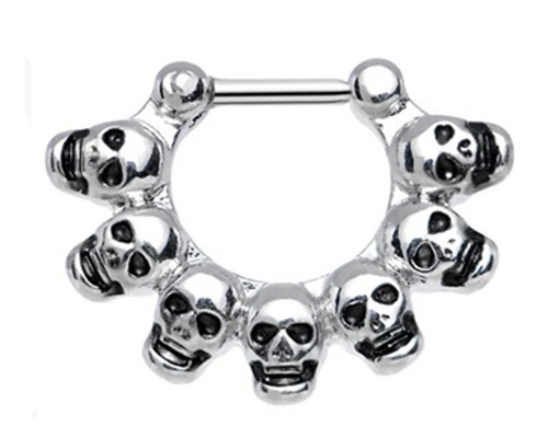 Piercing De Anillo De Nariz Con De Septo De Calavera De