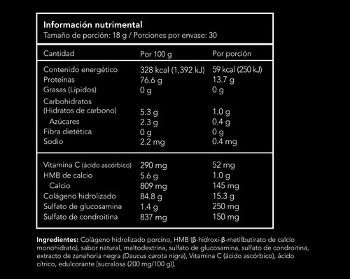 Colageno Hidrolizado Y Glucosamina Ir90 Ss 30 Porciones 540g Sabor Frutos rojos