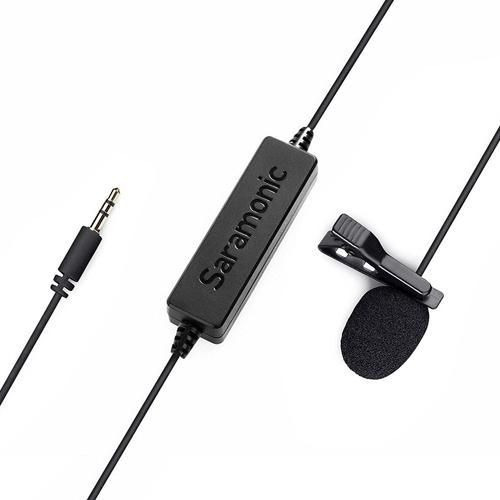 Micrófono de solapa Saramonic Lavmicro para smartphone, color negro