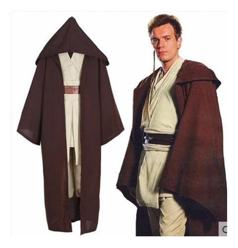 Traje De Traje De Jedi, Túnica, Túnica, Uniforme Con Capucha