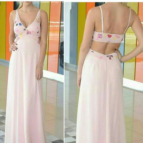 Vestido Largo Sexy Con Recortes Cintura Abierta Moda Pasion