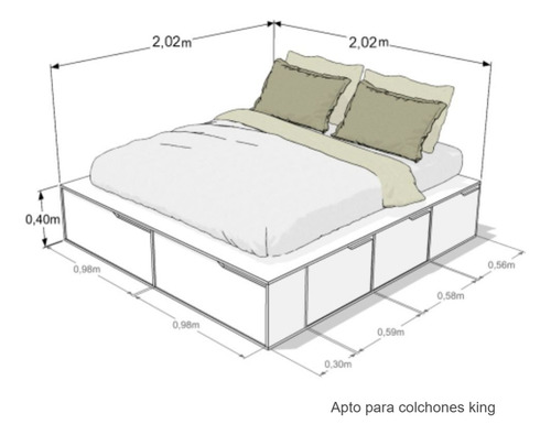 Cama Pro Emc 2 Plazas Venecia