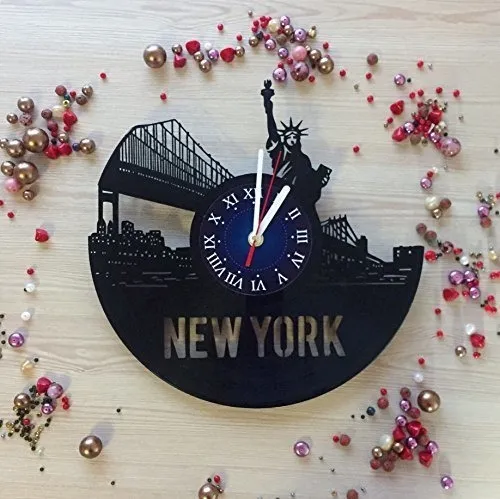 Mi Tienda Para Ti New York City Reloj De Pared De Vinilo Con