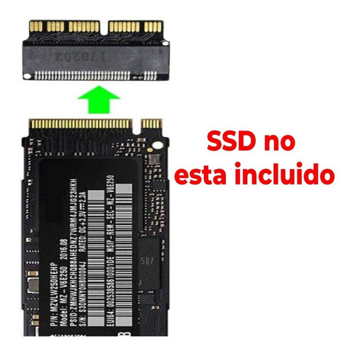 Imagen 2 de 6 de Adaptador Ssd Para Disco Sólidos Macbook Pro Air 2013 A 2017