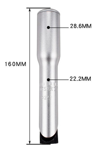 Imagen 3 de 3 de Adaptador Poste Para Potencia De Bicicleta Oversize 22.2mm