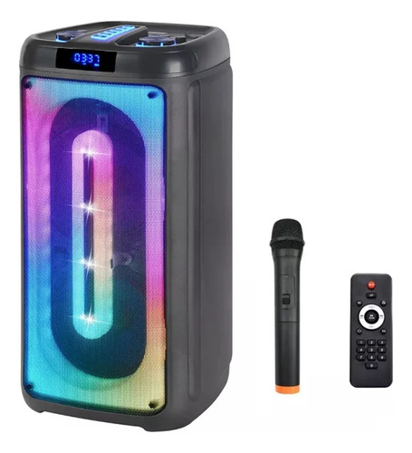 Parlante Portatil Rgb 1500w Bluetooth Microfono Kuchen