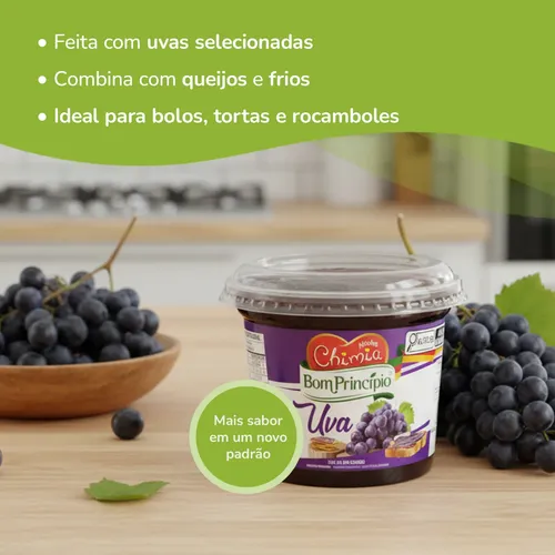 Doce Geleia De Uva Cremoso Minha Chimia 400g Bom Princípio