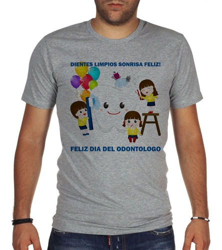 Remera De Hombre Frase Dia Del Odontologo Cepillo Niños