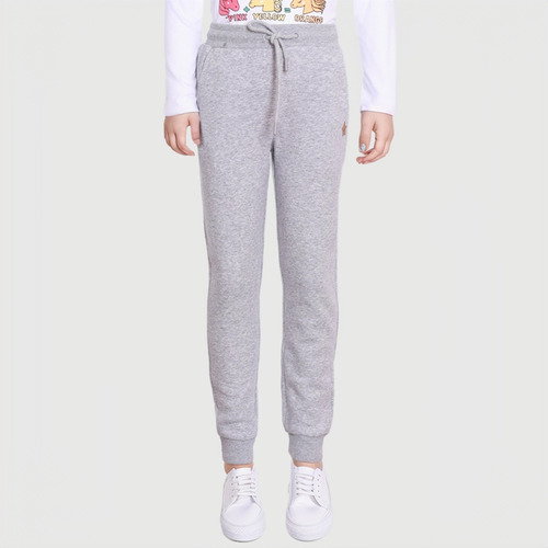 Pantalón Niña Buzo Jogger Básico Gris Melange Fashion's Park