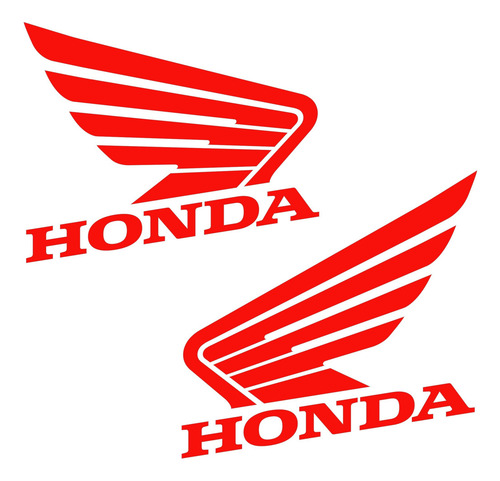 Calcomania Logo Honda Alas Original Rojo