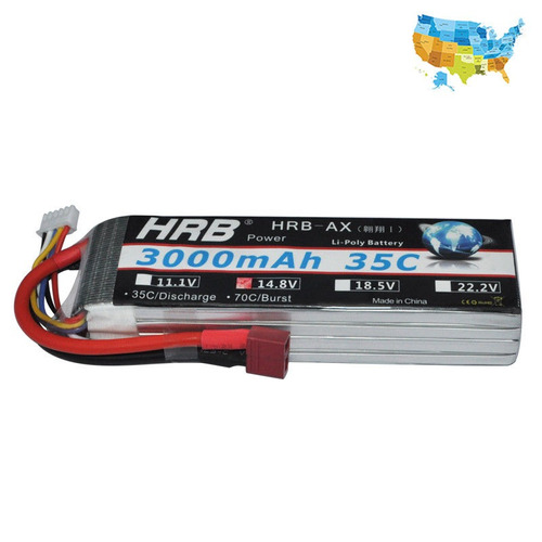 Hrb 14.8v Batería De Lipo De 4s De 3000mah 35 C 70 Decanos P