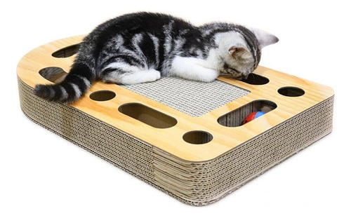 Rascador Para Gatos De Carton Con Pelotas 50x30x5cm